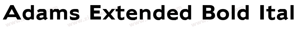 Adams Extended Bold Italic字体转换